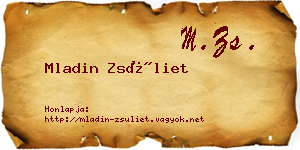 Mladin Zsüliet névjegykártya